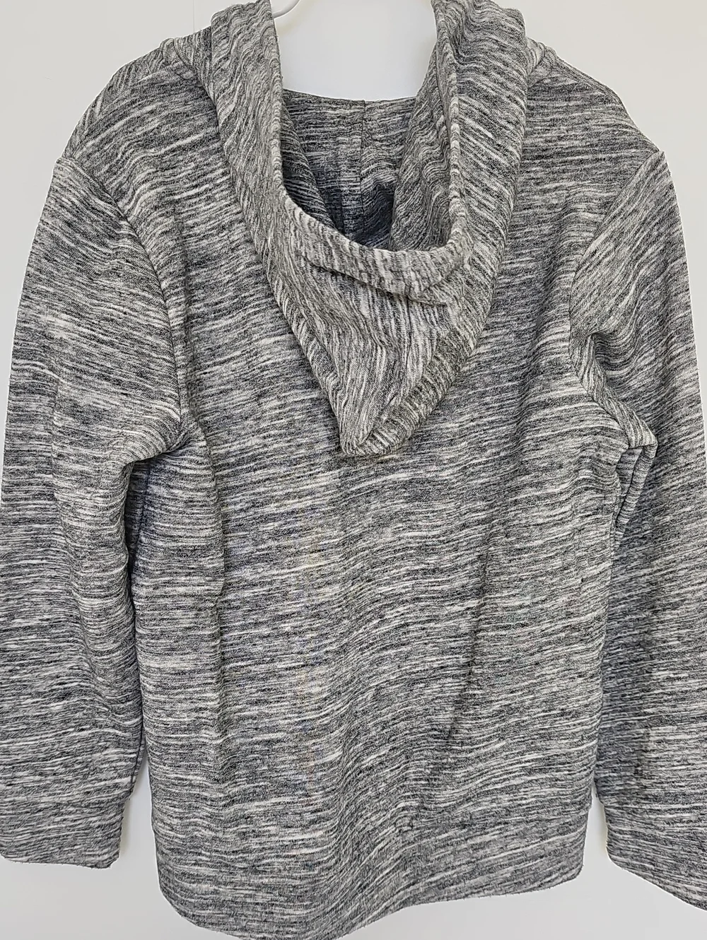 Old Navy Heathered Gray Hooded Zip Sweatshirt Jacket Sz M 8